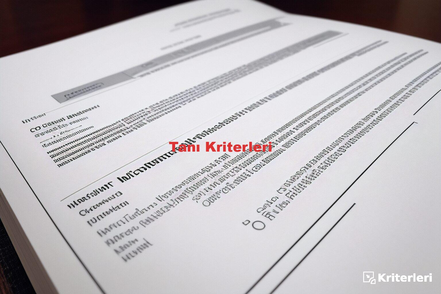 Tanı Kriterleri
