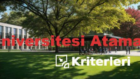 Akdeniz Üniversitesi Atama Kriterleri