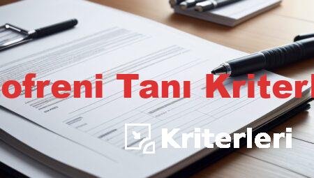 Şizofreni Tanı Kriterleri