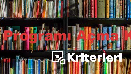 Doktora Programı Açma Kriterleri