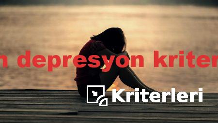 dsm depresyon kriterleri