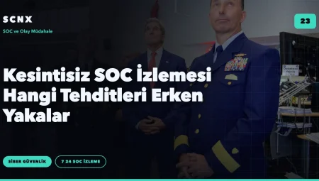 Kesintisiz SOC İzlemesi Hangi Tehditleri Erken Yakalar