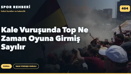 Kale Vuruşunda Top Ne Zaman Oyuna Girmiş Sayılır